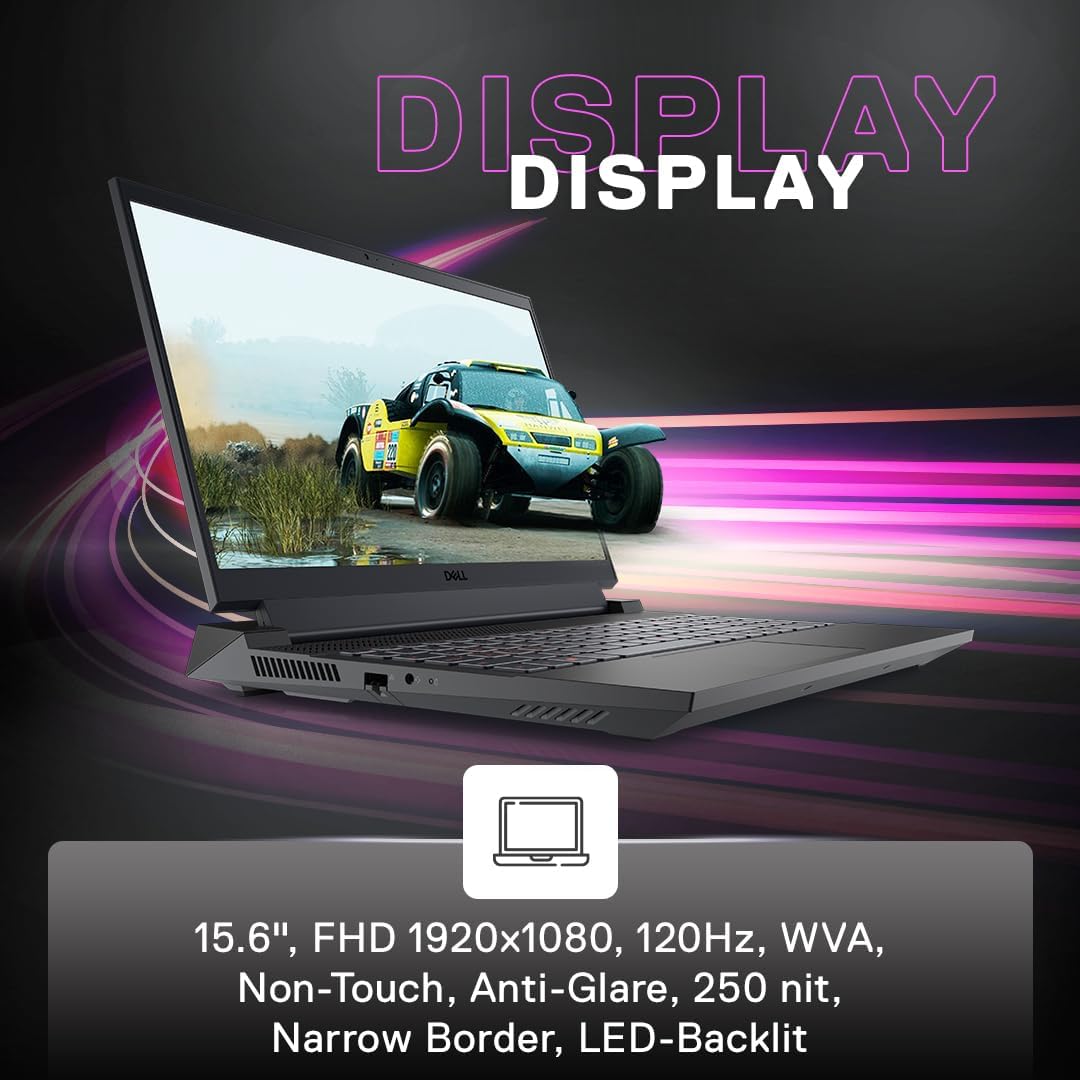 Dell SmartChoice G15 Gaming Laptop | 13th Gen Intel Core i5-13450HX | RTX 3050 6GB | 16GB RAM | 1TB SSD | 15.6" FHD Display | Orange Backlit Keyboard | Win 11 | Office Home 2024