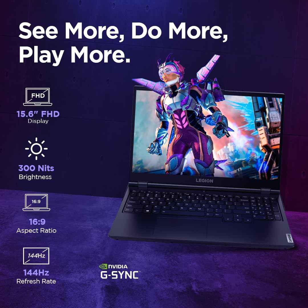 Lenovo Legion 5 Gaming Laptop | Intel i7 13650HX | RTX 4060 8GB | 24GB RAM | 512GB SSD | 15.6" FHD IPS 144Hz | Windows 11 | Office 2024 | Grey - 83JJ0010IN