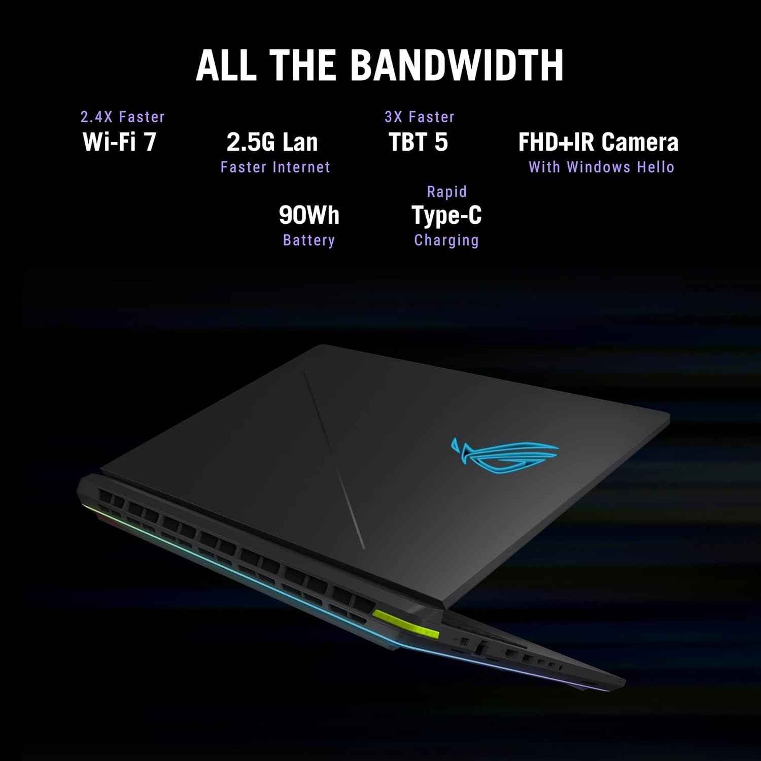 ASUS ROG Strix G16 Gaming Laptop | Intel Core Ultra 9 275HX | RTX 5060 8GB 115W | 16GB RAM | 1TB SSD | 16" 2.5K 240Hz | Windows 11 | Eclipse Gray - G615LM-S5128WS