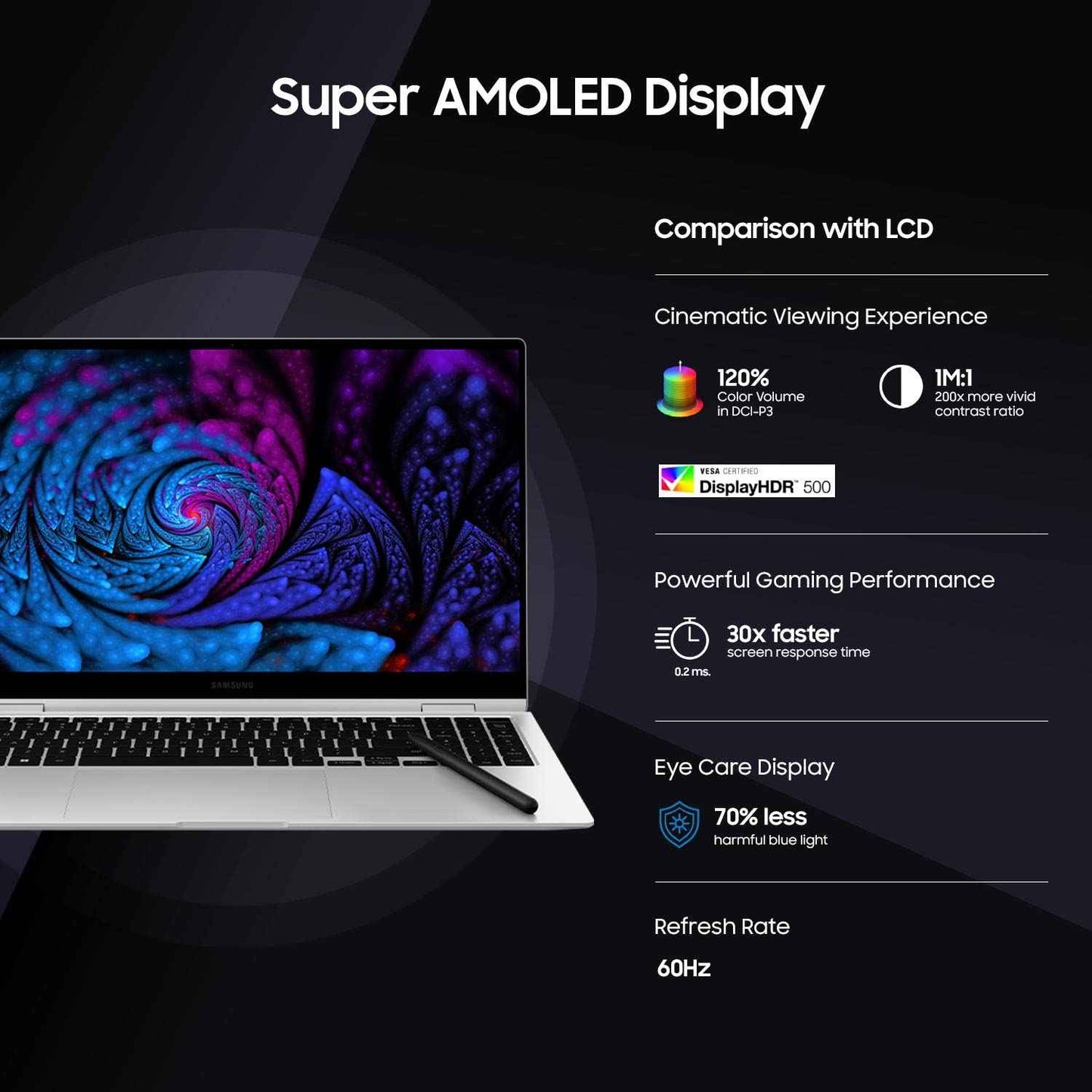 Samsung Galaxy Book2 Pro 360 | Intel i5 12th Gen Evo | 16GB RAM | 512GB SSD | 13.3" AMOLED Touchscreen | 2-in-1 Laptop | S Pen | Windows 11 | Silver - NP930QED-KB3IN