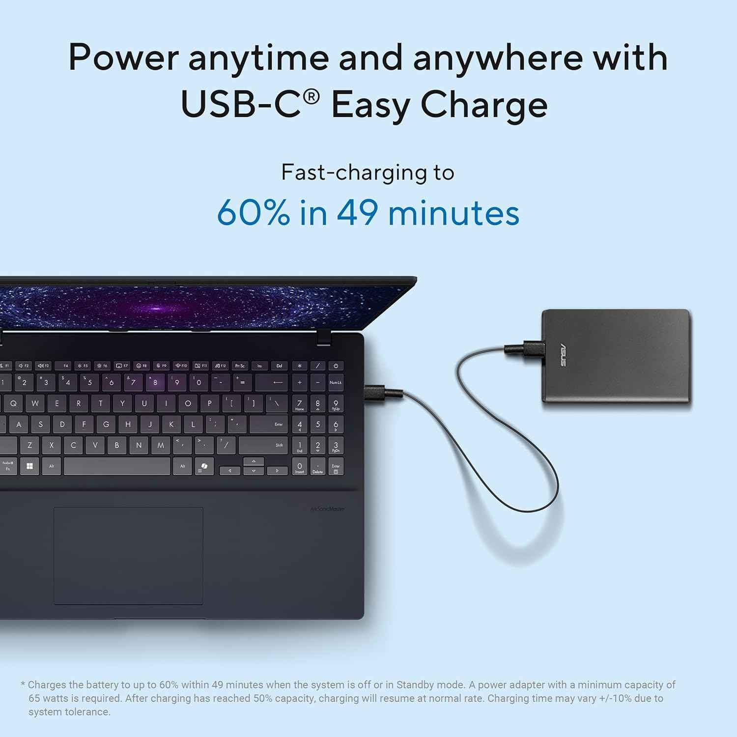 ASUS Vivobook 16 Laptop | Snapdragon X Processor | 16GB RAM | 512GB SSD | 16" FHD+ Display | Windows 11 | Office 2024 | AI Laptop | Quiet Blue - X1607QA-MB049WS