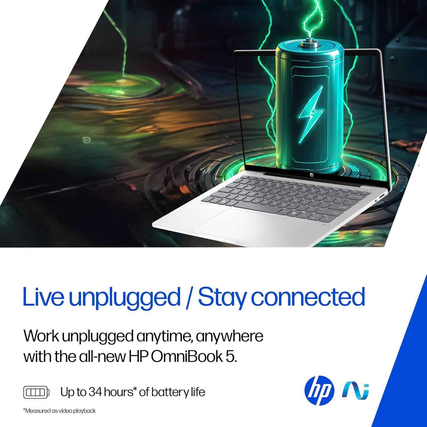 HP OmniBook 5 OLED Laptop Snapdragon X | 16GB RAM | 1TB SSD | 14" 2K OLED Display | Windows 11 | Ultra-Light AI Laptop | Silver - he0015QU