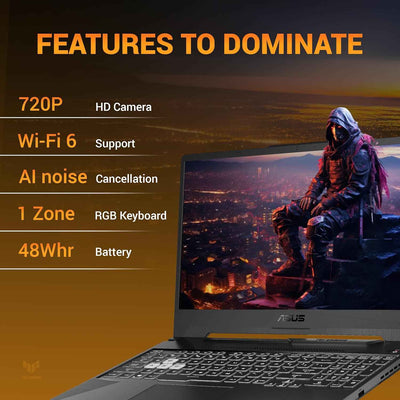 ASUS TUF A15 Gaming Laptop Ryzen 7 7445HS | RTX 3050 4GB | 16GB DDR5 RAM | 512GB SSD | 15.6" FHD 144Hz | RGB Keyboard | Windows 11 | Graphite Black - FA506NCG-HN199W