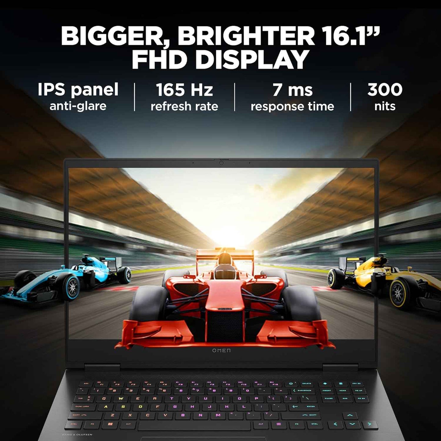 HP Omen Gaming Laptop | Ryzen 9 7940HS | RTX 4070 8GB | 16GB DDR5 RAM | 1TB SSD | 16.1" FHD 165Hz | RGB Keyboard | Windows 11 | Black -