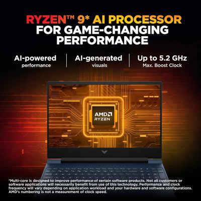 HP Victus Gaming Laptop | Ryzen 9 8945HS | RTX 4060 8GB | 16GB RAM | 1TB SSD | 15.6" FHD 144Hz | Windows 11 | Office 2024 | Blue - fb3025AX
