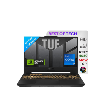 ASUS TUF Gaming F15 Laptop | 13th Gen Intel Core i7-13620H | RTX 4060 8GB 140W | 16GB DDR5 RAM | 512GB SSD | 15.6" FHD 144Hz Display | RGB Keyboard | 90Wh Battery | Win 11 | Mecha Gray | FX507VV-LP287W