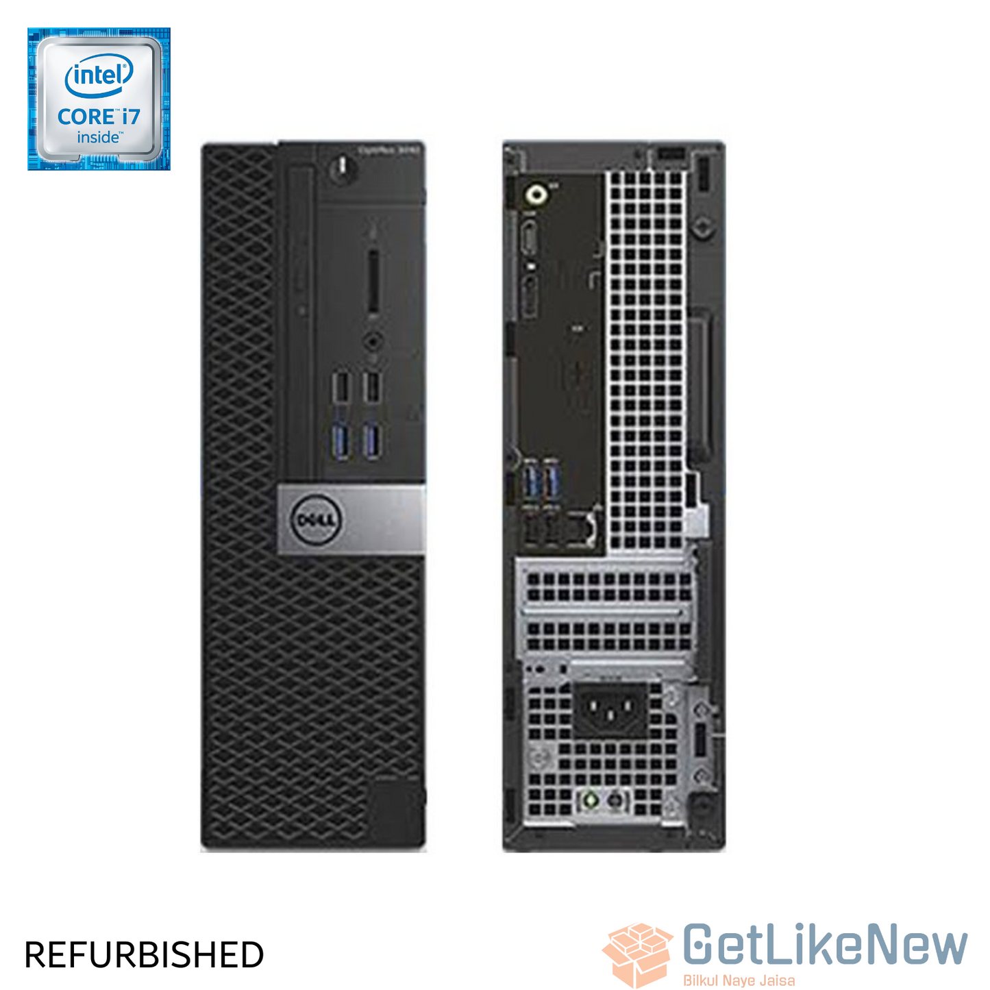Dell OptiPlex 3050 SFF Desktop - Intel Core i7 7th Gen, 8GB RAM, 256GB SSD - Compact High-Performance Business PC
