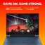 HP Victus 15 gaming laptop with Ryzen 5, Radeon RX 6500M, 8GB RAM, 512GB SSD, 15.6" FHD display, backlit keyboard in Performance Blue