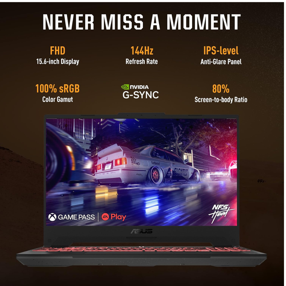 ASUS TUF Gaming F15 Laptop | 13th Gen Intel Core i7-13620H | RTX 4050 6GB (140W) | 16GB RAM | 512GB SSD | 15.6" FHD 144Hz | RGB Key | Win 11 | Office 2021 | FX507VU-LP210WS - Get Like New