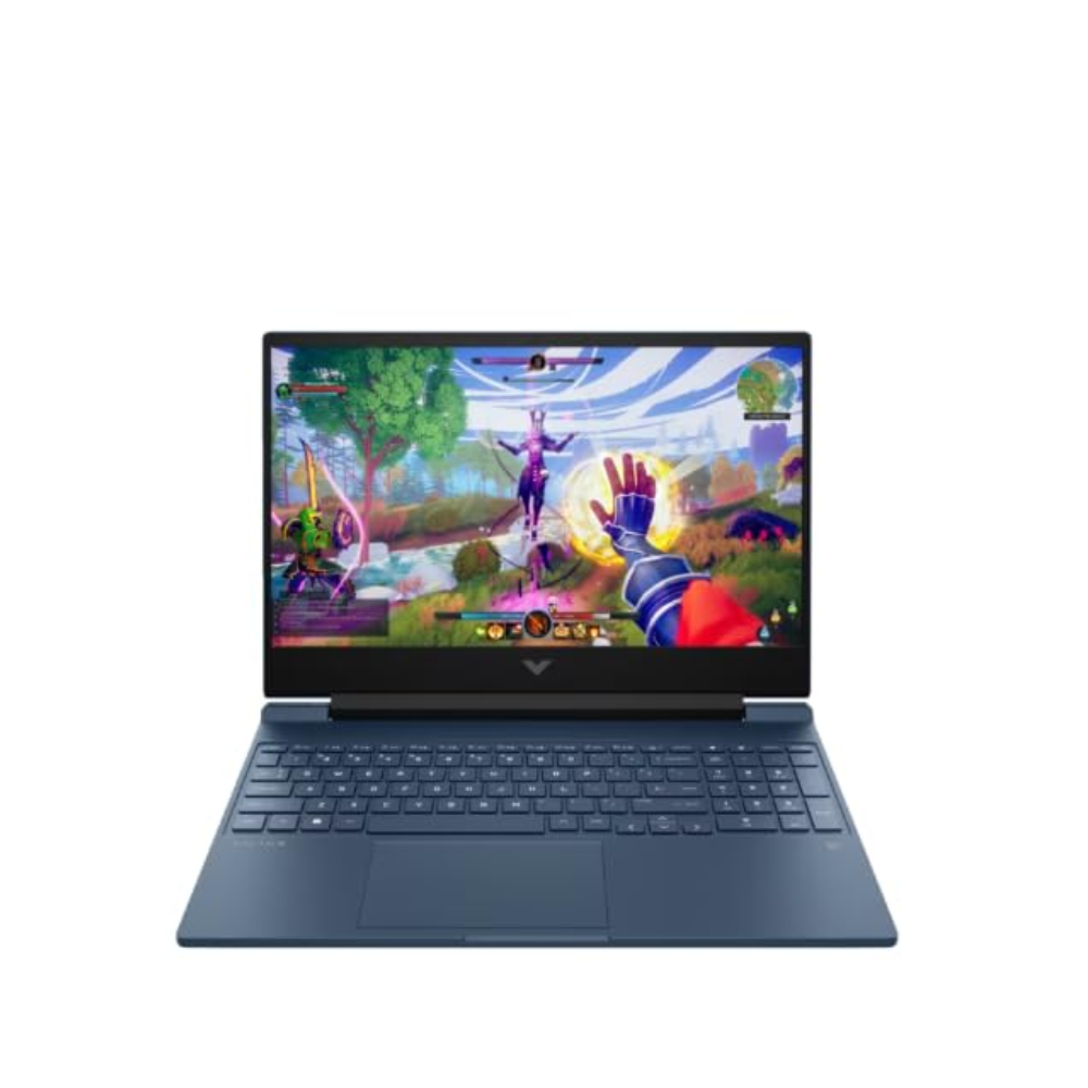 HP Victus 16-r1703TX gaming laptop with 16.1" FHD display, Intel i5-14450HX, RTX 3050 graphics, 144Hz refresh rate.