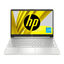 Unboxed HP 15s laptop with 15.6-inch FHD display, Intel Core i3, 8GB RAM, 512GB SSD, silver color, showing keyboard and screen.