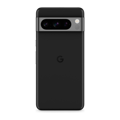Google Pixel 8 Pro mobile phone in Obsidian with 6.7-inch QHD+ display, triple camera, 12GB RAM, 256GB storage, 5G.