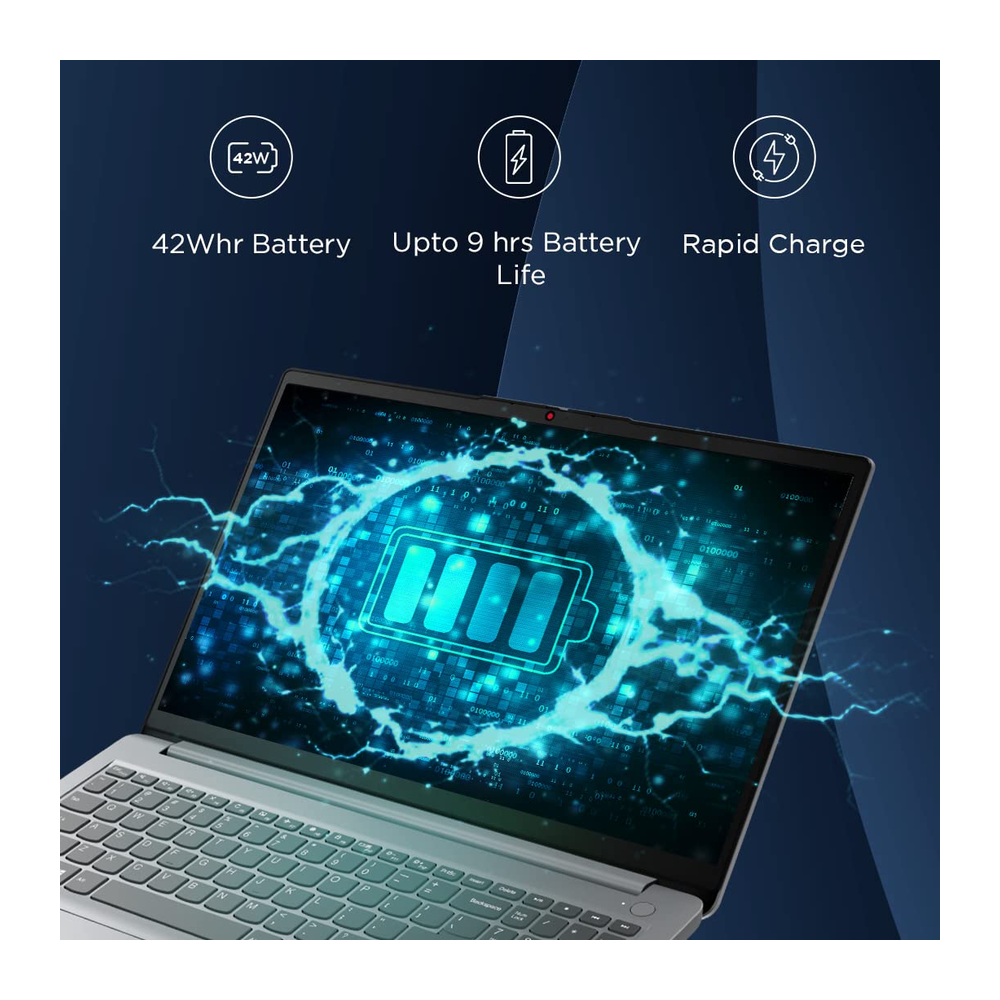 Unboxed Lenovo IdeaPad Slim 1 laptop with AMD Ryzen 5, 15.6" HD anti-glare display, 8GB RAM, 512GB SSD in cloud grey color.