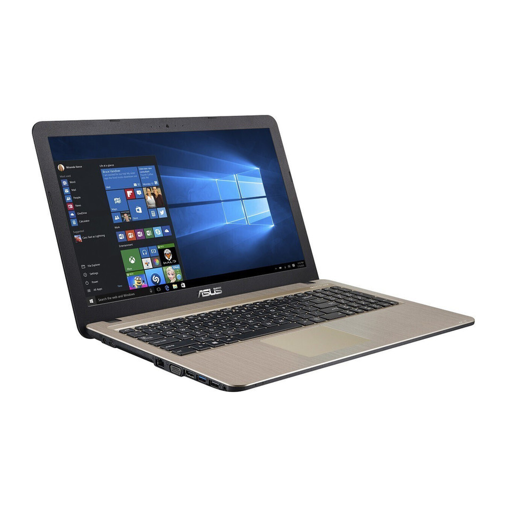 Unboxed ASUS VivoBook 15 laptop with 15.6-inch HD display, AMD APU, 4GB RAM, 500GB HDD, black color, running Windows 11.