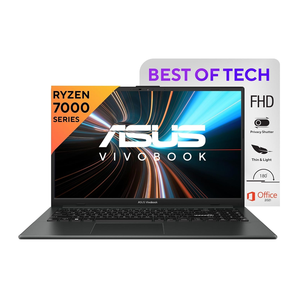 Unboxed ASUS Vivobook Go 15 laptop with 15.6-inch FHD display, AMD Ryzen 3, 8GB RAM, 512GB SSD, Windows 11, office software