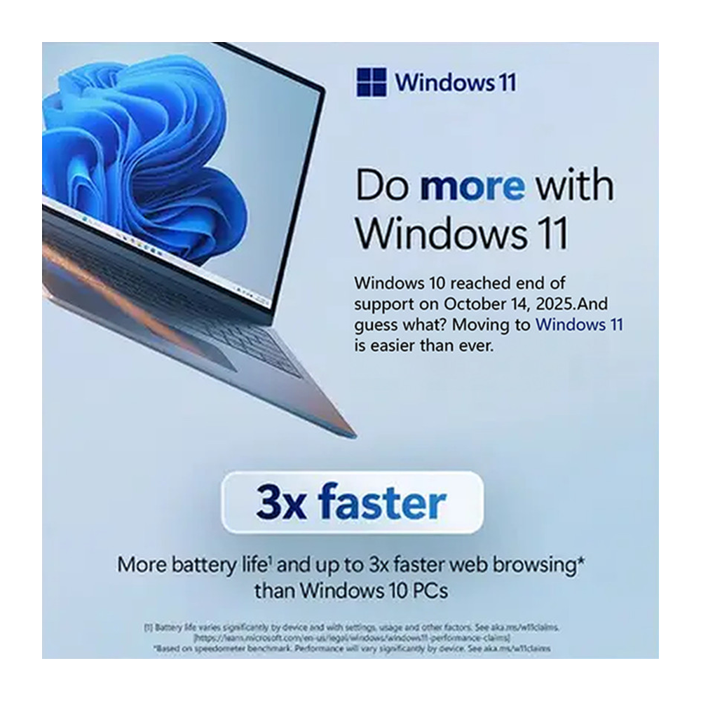 Unboxed HP 15 laptop in natural silver with 15.6" FHD display, backlit keyboard, AMD Ryzen 3, 8GB RAM, 512GB SSD, Windows 11.