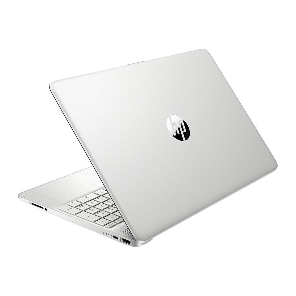 Get Like New HP 15s unboxed laptop with 15.6" FHD display, Intel Core i3, 8GB RAM, 512GB SSD, Natural Silver color.