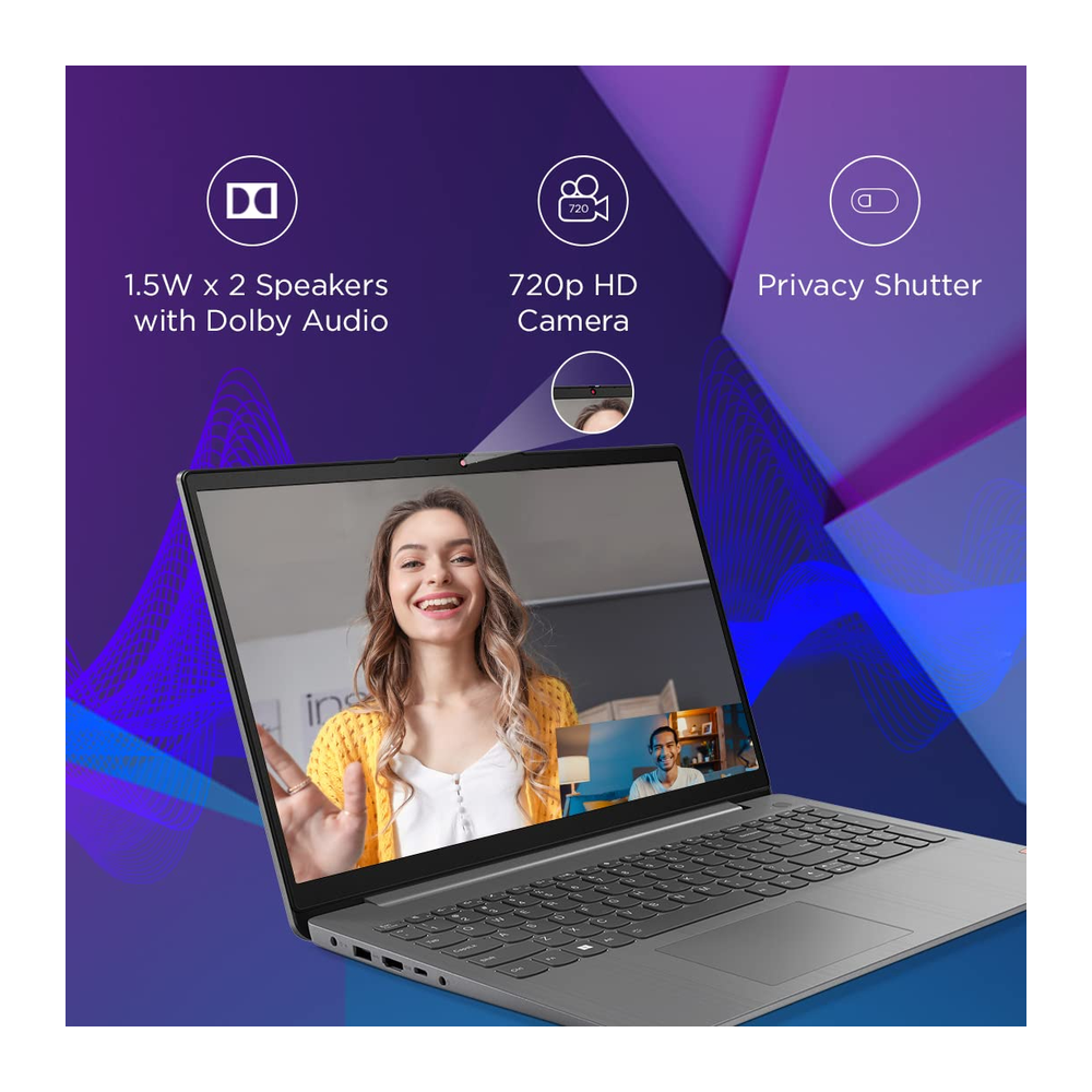 Unboxed Lenovo IdeaPad Slim 3 laptop in Arctic Grey with 15.6-inch FHD display, Intel Core i3, 8GB RAM, 512GB SSD, Windows 11.