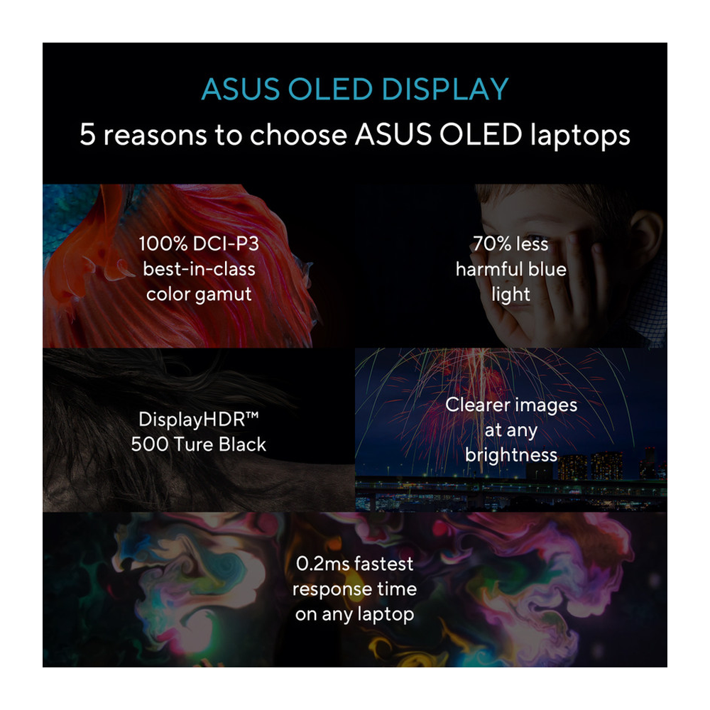 Unboxed ASUS Vivobook Go 15 OLED laptop with AMD Ryzen 3, 15.6" FHD OLED display, backlit keyboard, 8GB RAM, 512GB SSD