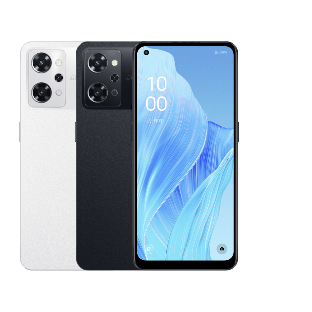 OPPO Reno9 A Japan import mobile phone with 6.4-inch AMOLED display, triple 48MP camera, Snapdragon 695, 8GB RAM, IP68.