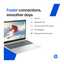 Unboxed HP 15 Thin and Light Laptop with AMD Ryzen 5, 8GB RAM, 512GB SSD, 15.6" FHD display, natural silver finish.