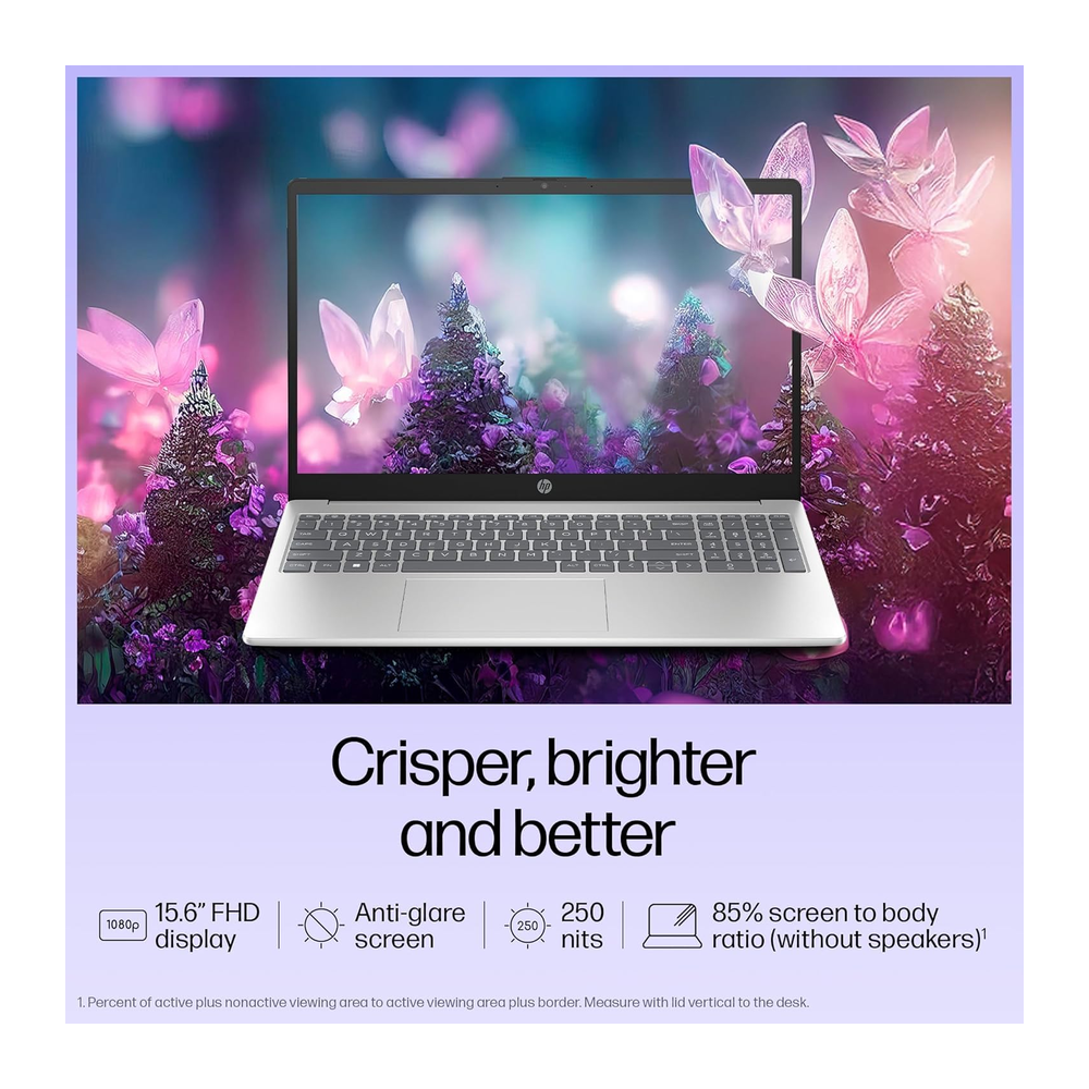 Get Like New HP 15 Thin and Light Laptop with 15.6" FHD display, Intel Core i3, 512GB SSD, silver unboxed model.