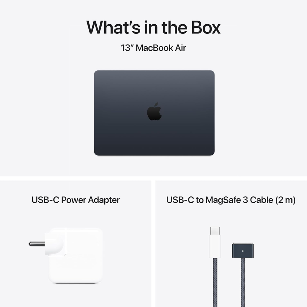 Apple MacBook Air M4 Laptop (13.6-inch) | 16GB RAM | 256GB SSD | macOS Sequoia | Liquid Retina Display | Midnight | MW123HN/A - Get Like New