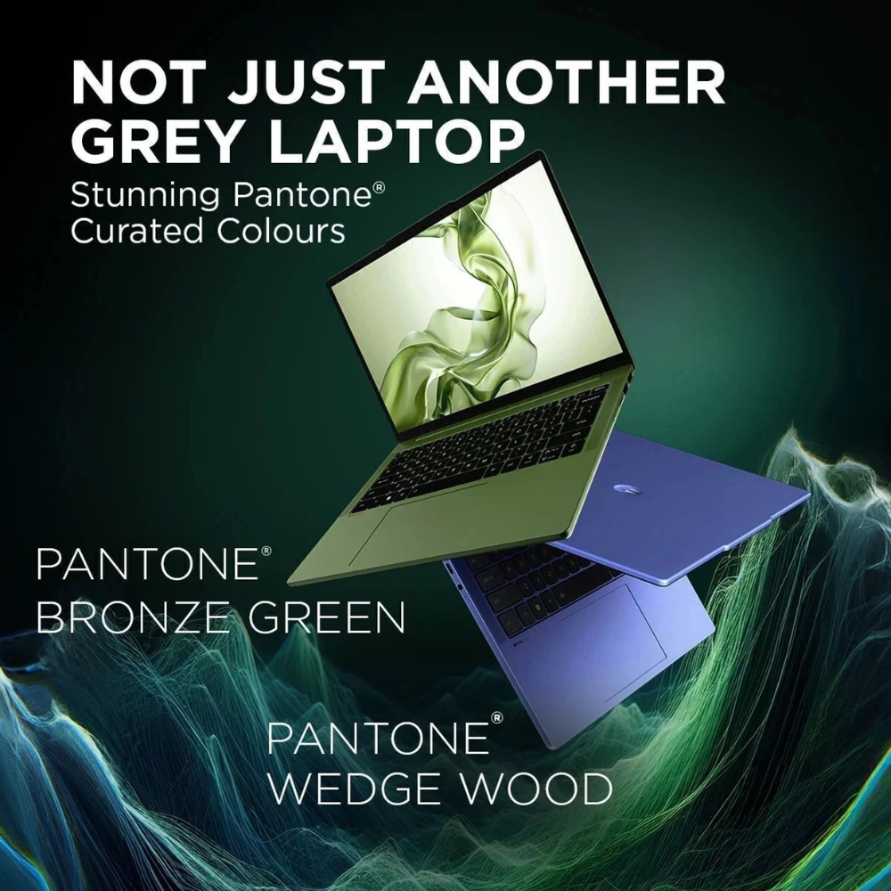 Unboxed Motorola Motobook 60 14IRH10R laptop with 14" OLED display, 16GB RAM, 1TB SSD, Intel Core 7, Windows 11, thin and light.