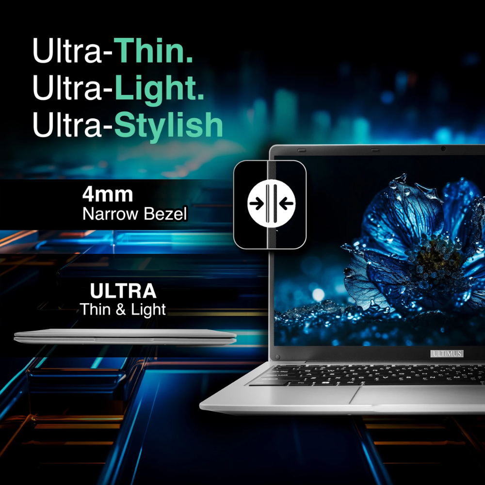 ULTIMUS APEX 14.1" FHD IPS Laptop | Intel Celeron Dual Core | 8GB LPDDR4 RAM | 512GB SSD (Expandable to 1TB) | Ultra Thin Bezel | 180° Hinge | Anti-Glare Display (NU14U9INC54LS-CS/NU15U2INC44VN-SG) - Get Like New